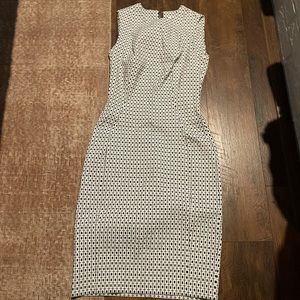 Calvin Klein size 2 dress white with black detail